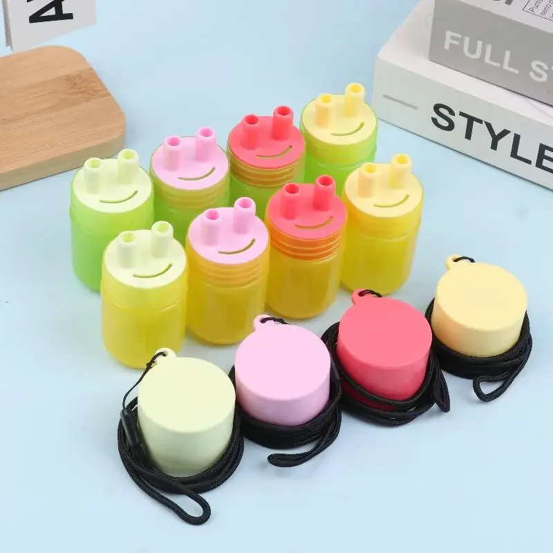 Herbal Inhalant Inhaler Accessory Two Nostrils Sticks Inhaler Tubes Cap Portable Reusable Nasal Inhaler Nasal Suction Cap Bottle