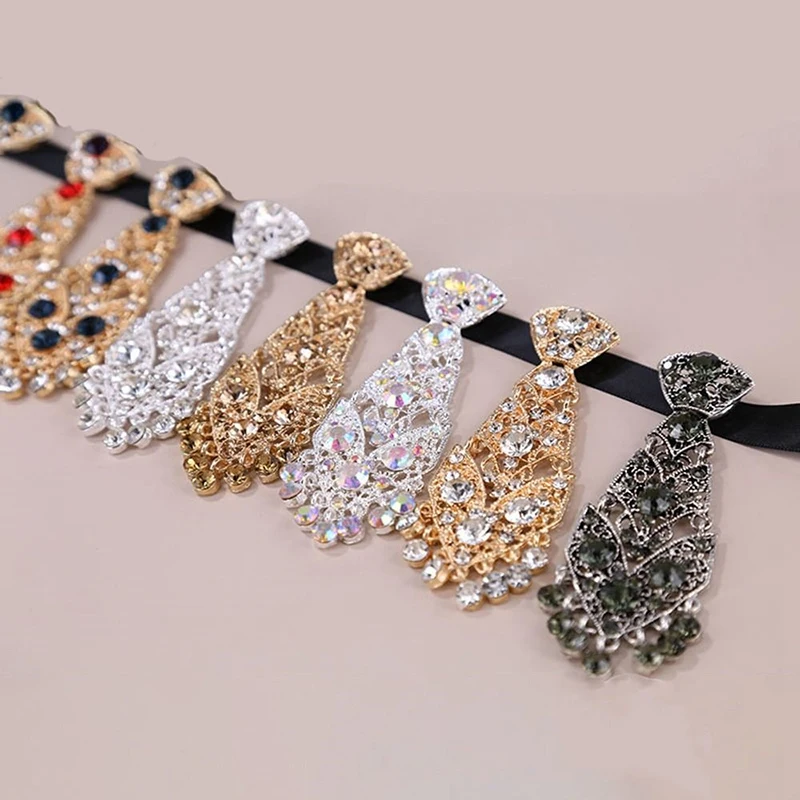 Krawat Gentleman & Lady Diamond Crystal, elegancki metalowy krawat do formalnych zadań biznesowych