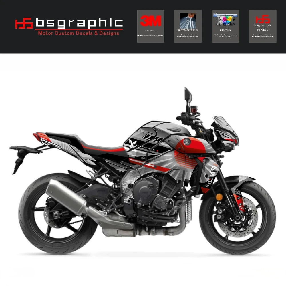 

For Yamaha Mt-10 MT10 2022 23 24 25 26 Motorcycle Body Fairing Protective Sticker Decal Street Bike Darkside Graphic Kit Red