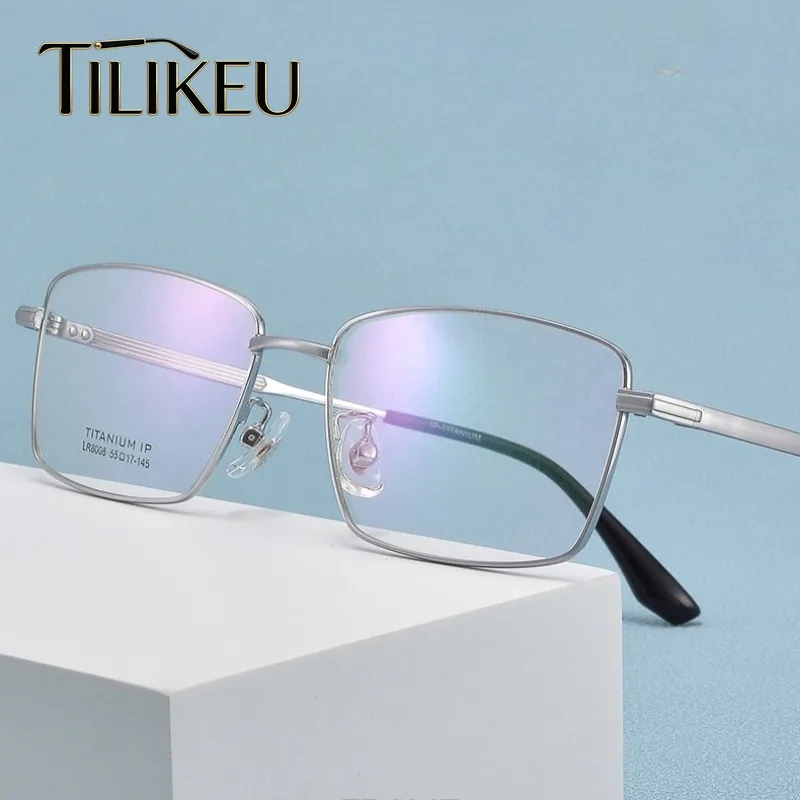 

2026 Ultra-Light Pure Titanium Optical Prescription Eyeglasses Frame Men Anti-Blue Ray Reading Glasses Frame Retro Mne Spectacle