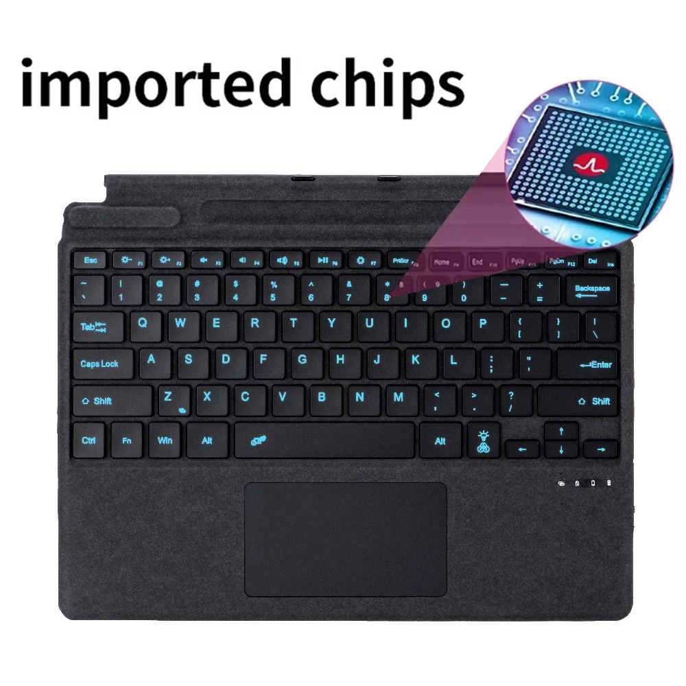 Word Backlit Bluetooth Keyboard for Microsoft Surface Pro11 10 9 8 X Russian Spanish Arabic Portuguese French Hebrew Keyboard view 3