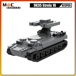 Military Tank Russian 9K35 Surface-to-air Missile System launcher Vehicle Building Block Model Brick Toys Children's Gifts