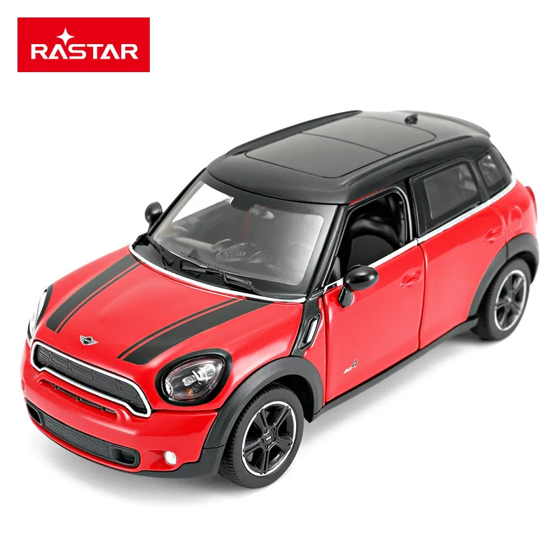 

Модель автомобиля Rastar 1:24 BMW mini cooper s countryman, металлические украшения из статического сплава, подарки для взрослых, детские игрушки