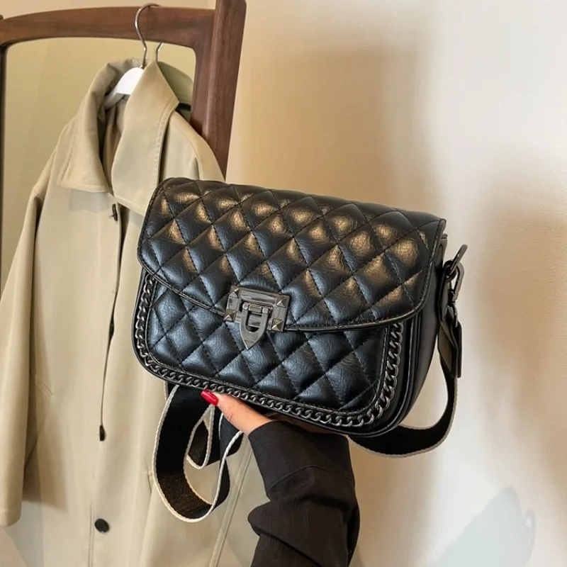 

Stylish Designer Leather Tote Bag Women Handbag Luxury Shoulder Crossbody Purse Vintage Square Diaper Bag