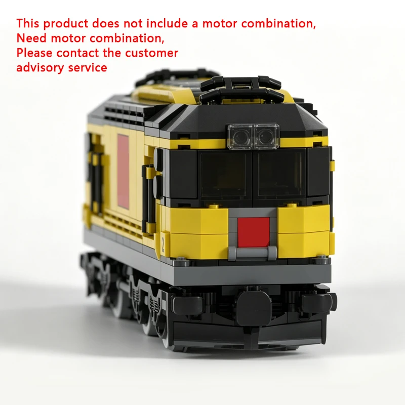

City Car Model MOC Building Bricks Yellow Black Freight Locomotive Modular Technology Children Holiday Gifts Assemble Toys Suit