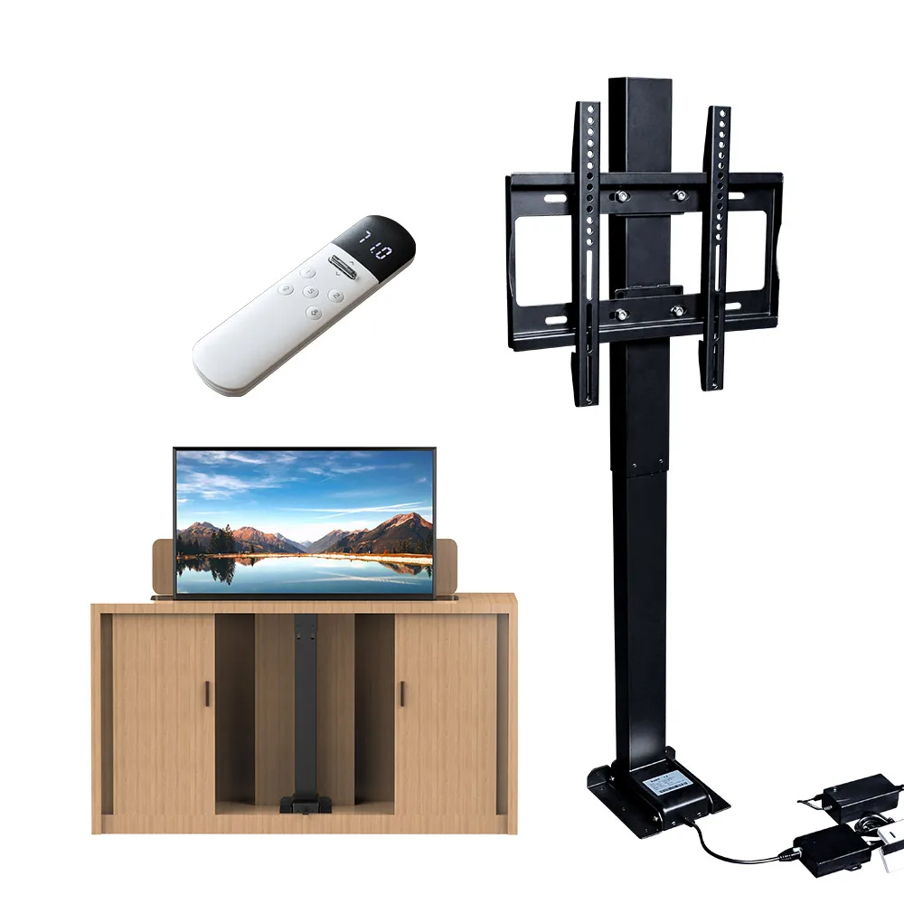 Electric Remote Control Screen Mount Telescopic TV Mount Wholesale Motorized TV Lifting Stand In the Cabinet for Smart Home