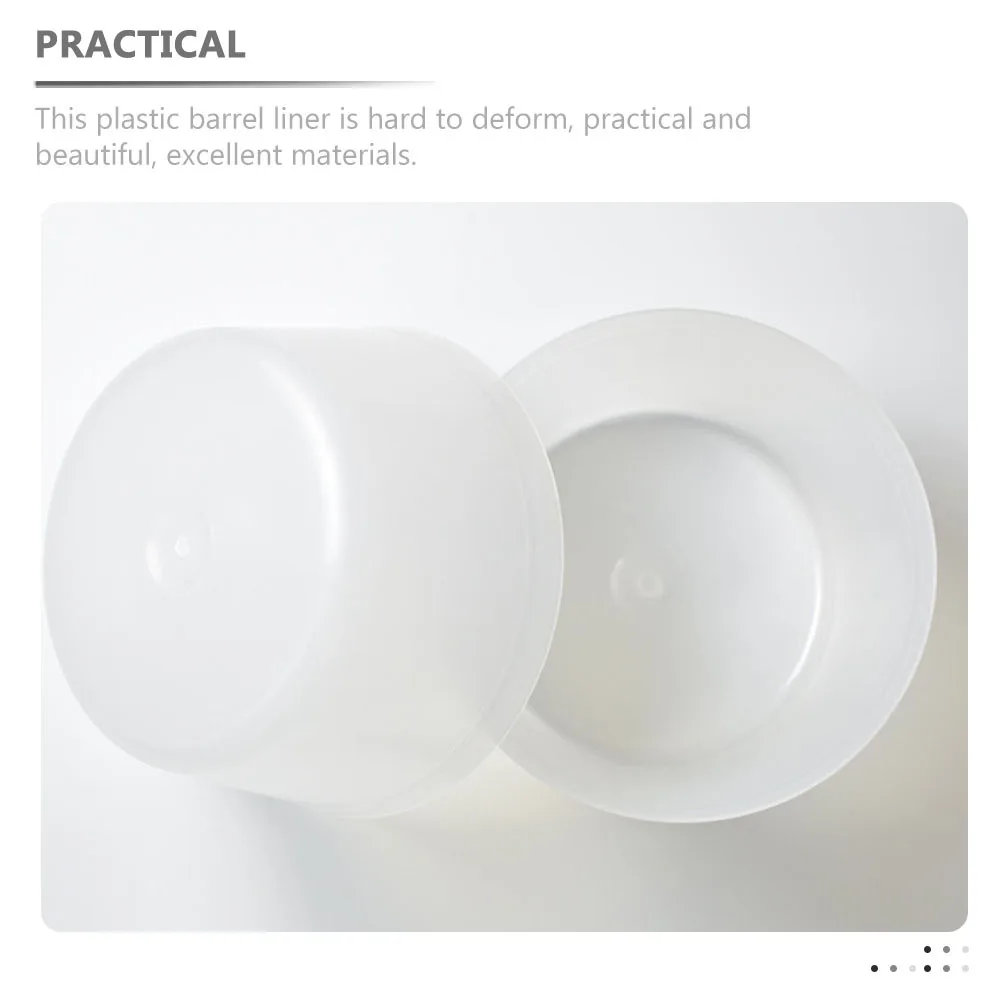 

2Pcs Practical Sauna Bucket Liner Premium Plastic Material Multi-Purpose Use for Home Spa Pool Accessories White