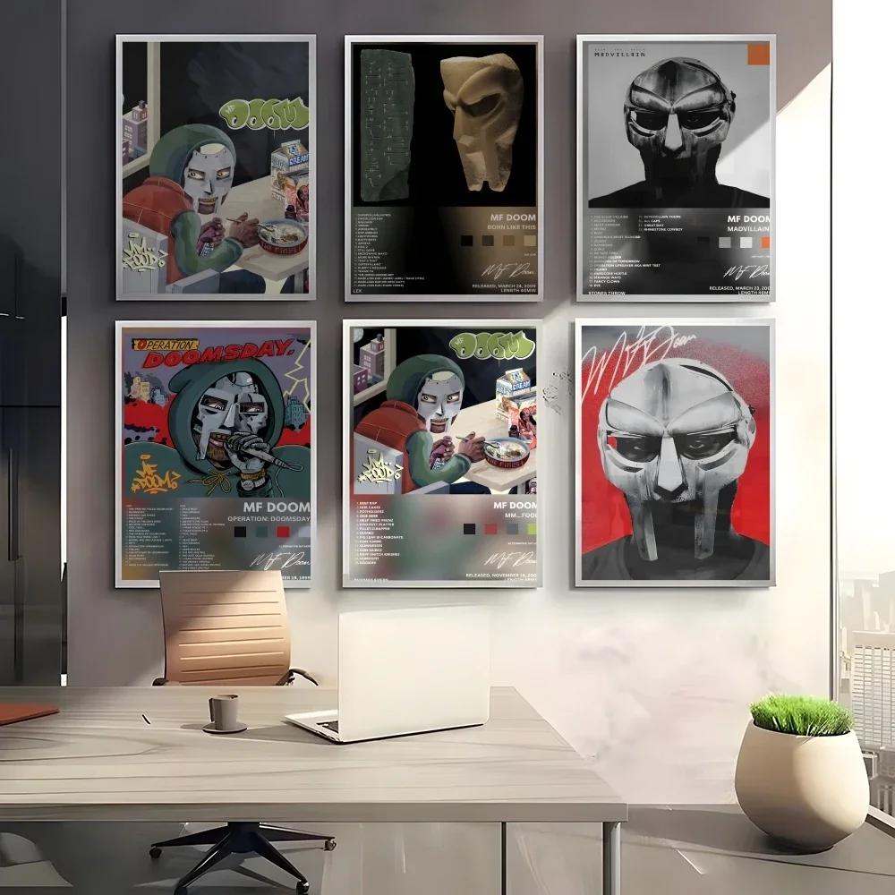 M-MF Doom Rapper Singer Poster Modern Art Print Gallery Wall Decor For Living Room Bedroom Office Creating Serene Ambiance