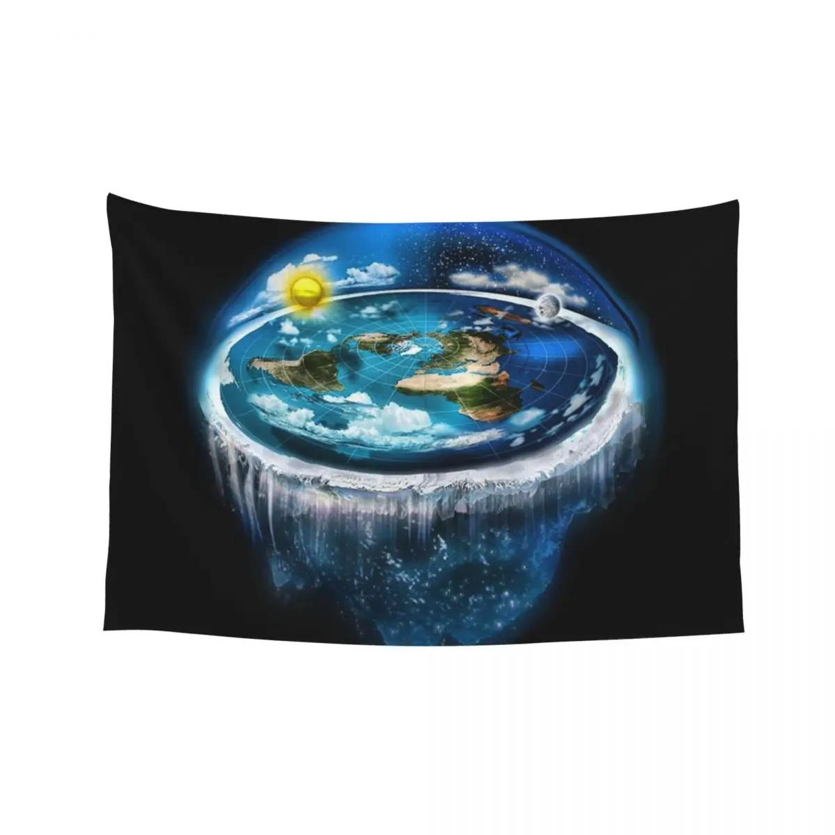 

Flat Earth with Dome Art Tapestry Custom Room Decor Korean Style Wall Carpet Decoration Bedroom Tapestry