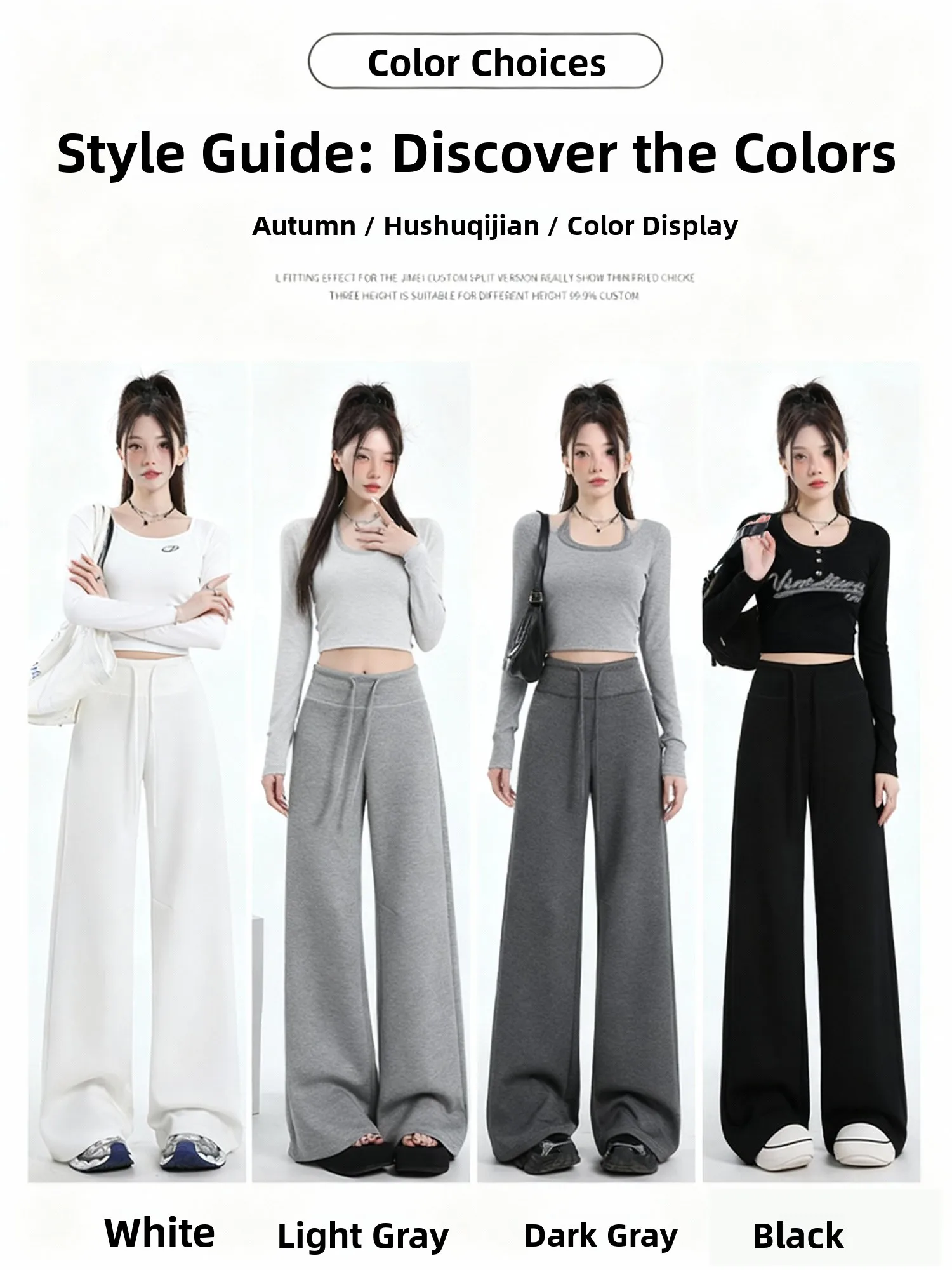 กางเกงขายาวทรงขากว้างเอวสูงสำหรับผู้หญิง รุ่นบางเบา ผ้าพลิ้ว ใส่สบาย เหมาะสำหรับเล่นโยคะและออกกำลังกาย