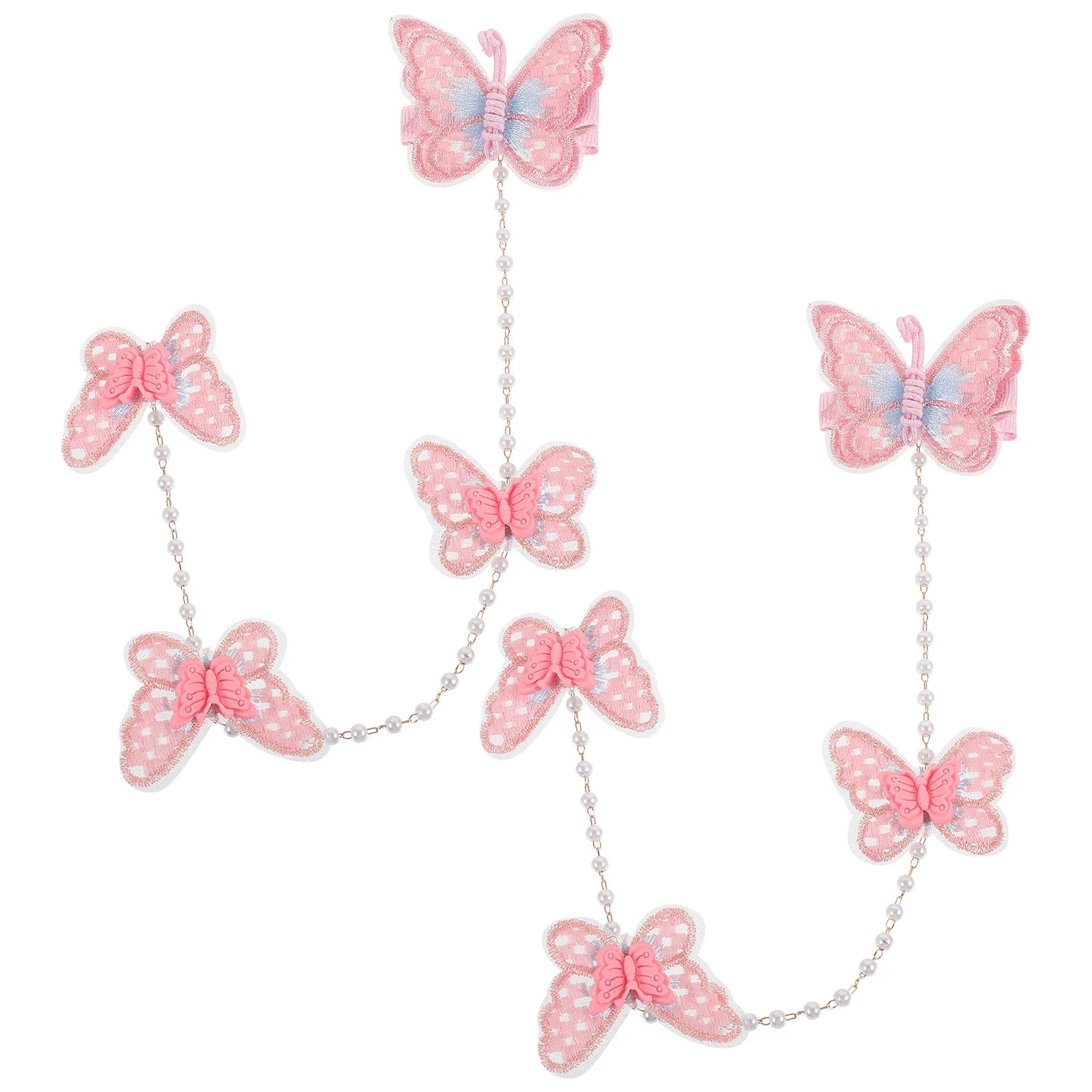 

2Pcs Butterfly Hair Clips Lightweight Tassel Side Hairpins Decorative Barrettes for Women Girls Wedding Party Accessories