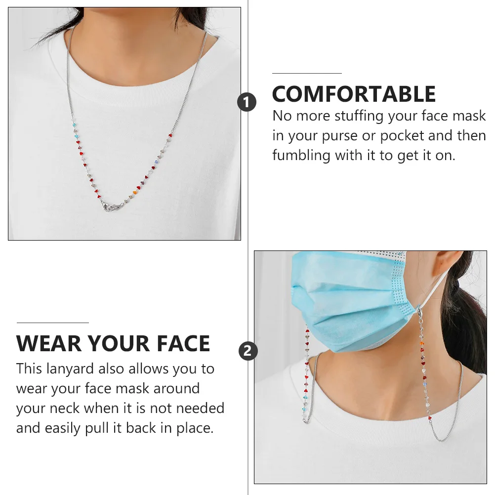 

Alloy Necklace Eyeglasses Chain Hanging Lanyard Face Mask Strap Sunglasses Chain Decorative Alloy Pendant Glasses Safety Reading