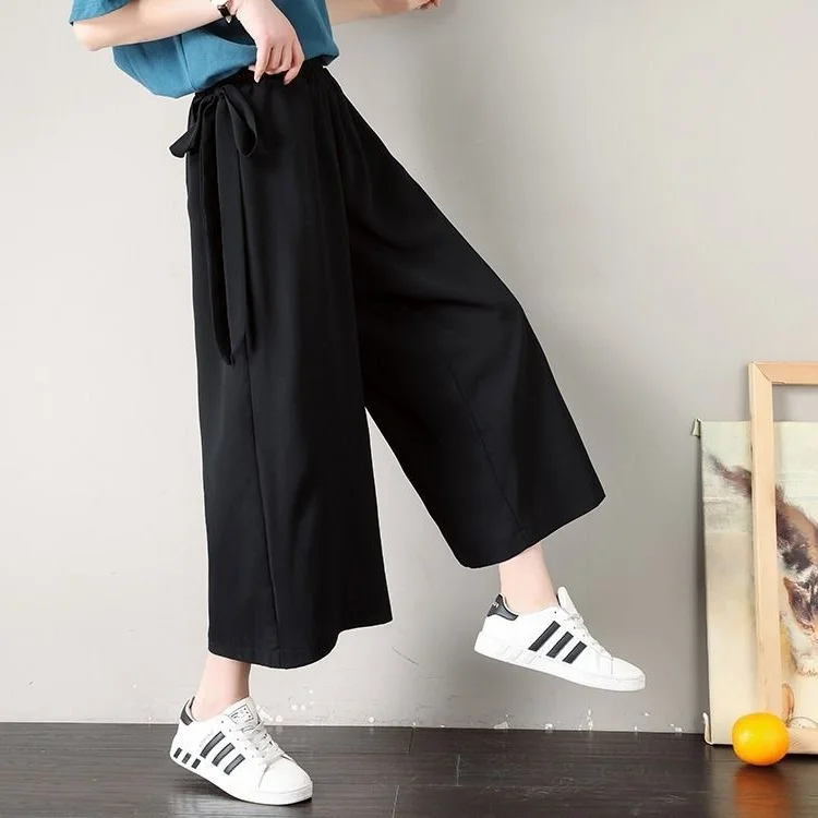 

Женские брюки больших размеров свободного кроя с высокой талией, повседневные, весенне-осенние, широкие, универсальные, комфортные