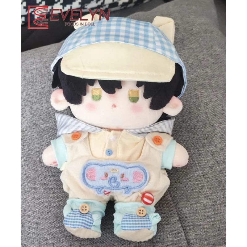 

Evelyn 20CM Cotton Doll Clothes Set Hat Strap Pants Shoes Outfit Game Love and Deepspace Idol Doll Replacement Clothing Set
