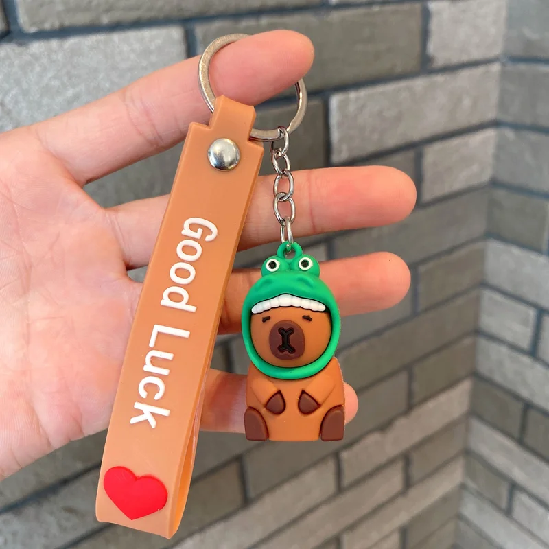 Gantungan Kunci Boneka Kapibara yang Menggemaskan, Aksesori Lucu yang Indah untuk Pasangan, Mobil & Tas, Hadiah Sempurna