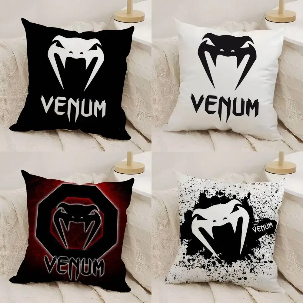 Cool V-Venum Pillow Case Office Sofa Dorm Chair Back Short Plush Double-sided Printing Home  Cushion Cover