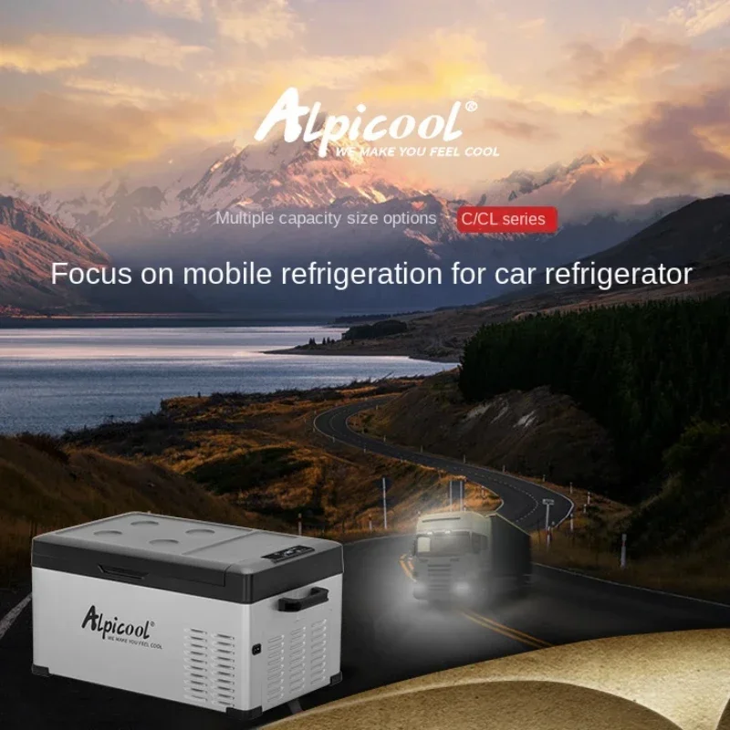 30L 40L Car Refrigerator Mini Portable Refrigerator Small Fridge Auto Compressor Freezer 12/24V Car Truck Travel Cooler