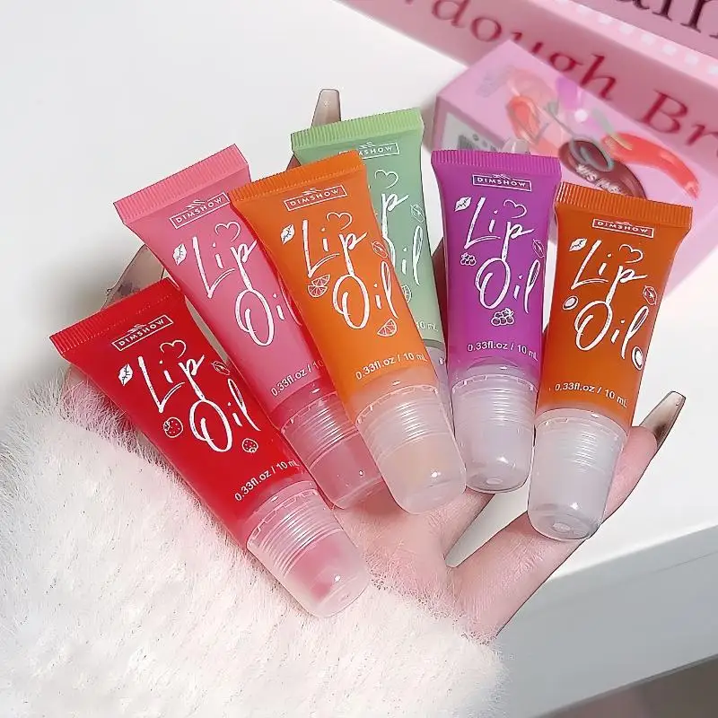 Fruity Flavor Clear Lip Gloss Watery Glossy Hydrating Moisturizing Lip Gel Women Daily Lip Makeup Cosmetic