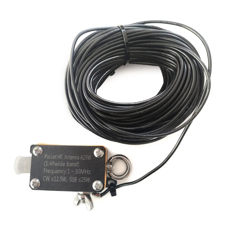 1PC Pocket HF Antenna Pocket High Frequency Antenna A25 1-30Mhz Inverted V Horizontal Balun Long Line