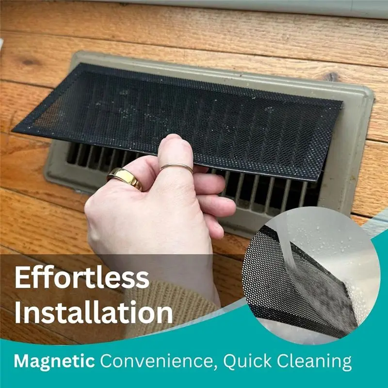 [NEWA76K!】 Floor Vent Hoods 6-Pack - 4X10inch Magnetic Vent Register Filter - Washable Mesh Screen Covers For HVAC Floor Grilles