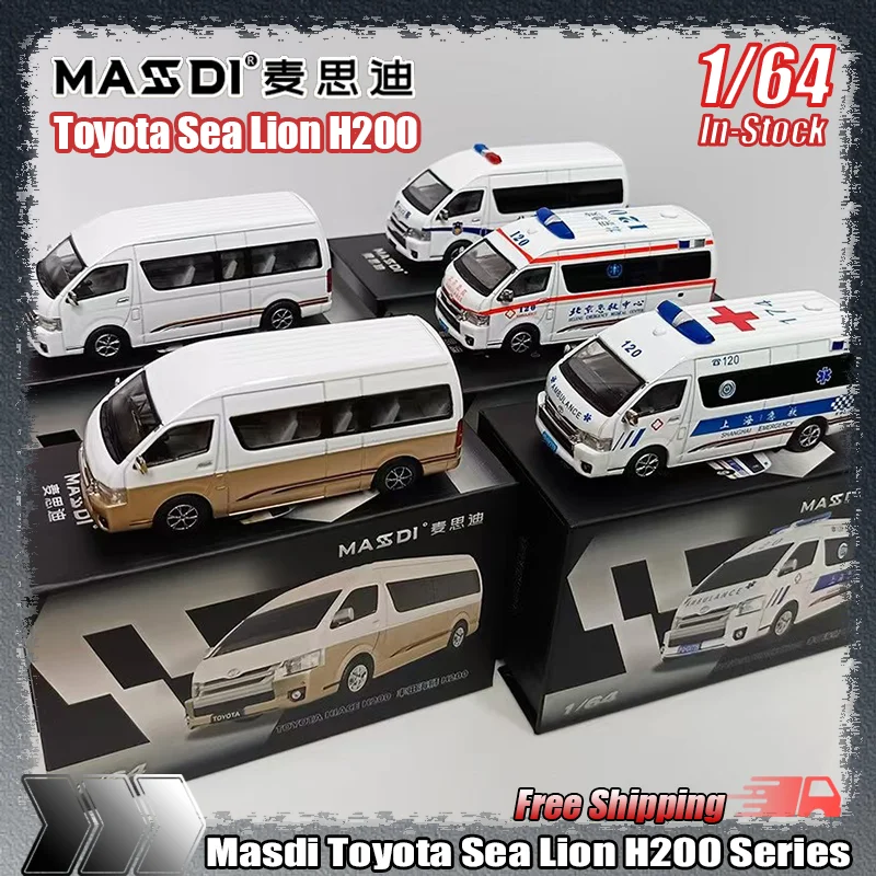 

New In Stock Masdi 1:64 Toyota Sea Lion H200 Simulation Alloy Miniature Die-Cast Model Custom Children'S Toy Collection Ornament