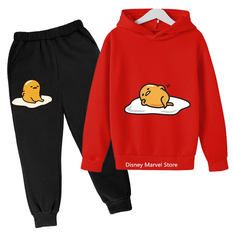 New Gudetama Cartoon Hoodie Set With Hoodie Good-Looking Printed Children'S Wear For Boys Girls And Students Outdoor Sports