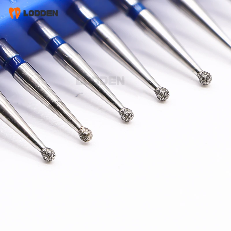 LODDEN 10 Stück/Boxen BR1901 Diamantbohrer in Kugelform, sortiert in FG-Schaft, gemischtes KIT, 1,6 mm, mittelgroße Bohrer, Zahnarzt-Schleifwerkzeuge – Detail 8