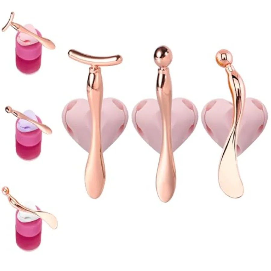 3 Piece Metal Skin Care Applicator Set