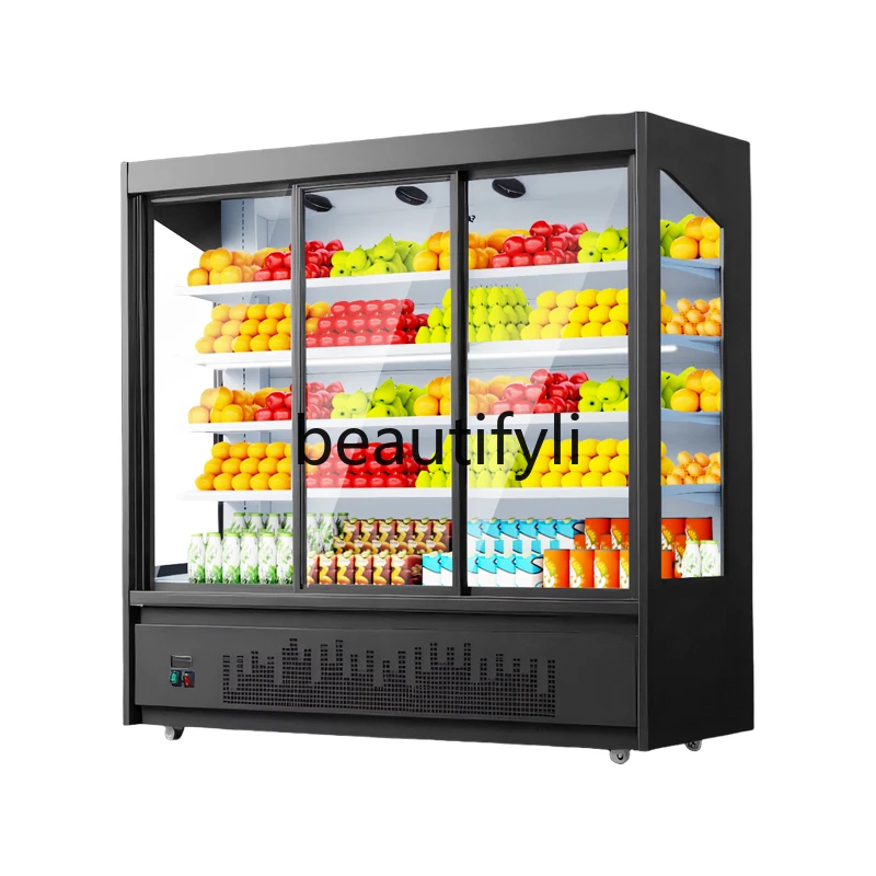 

Commercial Air-Cooled Fruit Freshness Cabinet Spicy Hot Pot Vegetable Beverage Refrigerated Display Ordering Cabinet