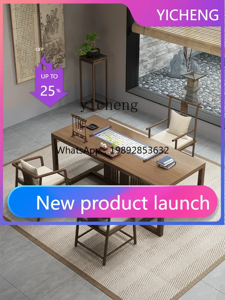 

LYY all solid wood desk bookshelf home office computer writing calligraphy painting table