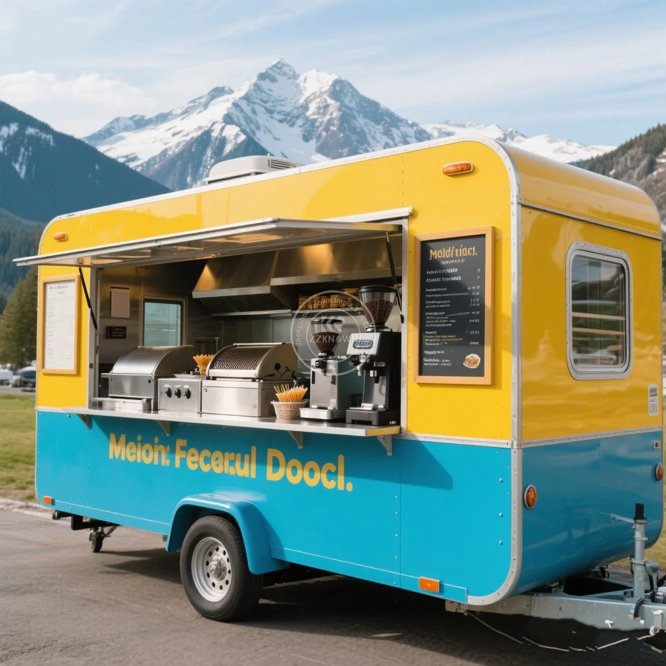 

Concession Small Business BBQ Grill Mobile Food Truck Trailer Mobile Food Truck With Full Kitchen Equipment