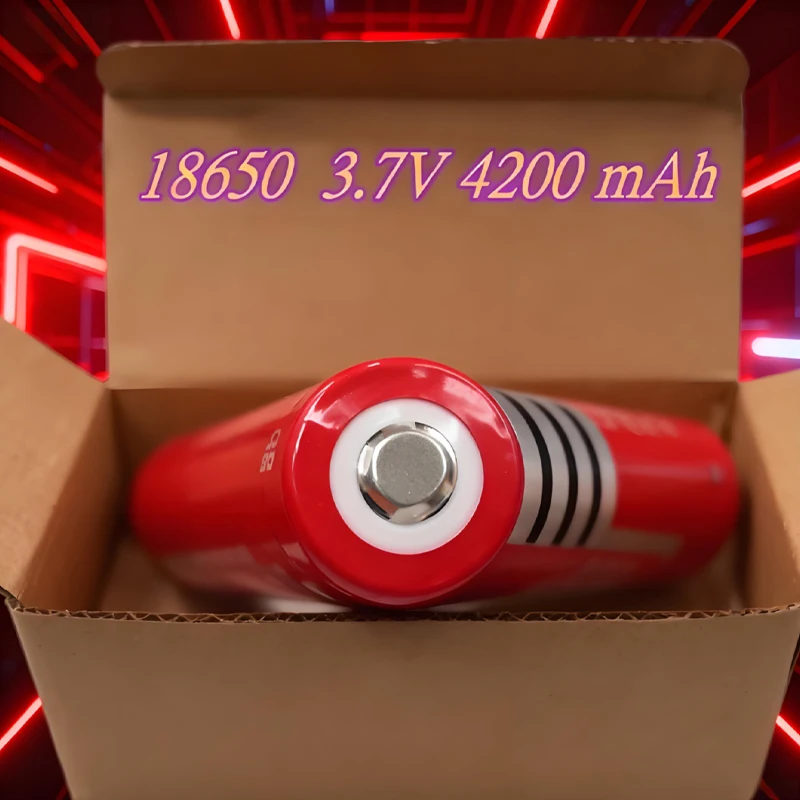 

Original 18650 Li-ion battery, 3.7V rechargeable battery, 4200mAh, BRC 18650, used for flashlights, portable electronic devices