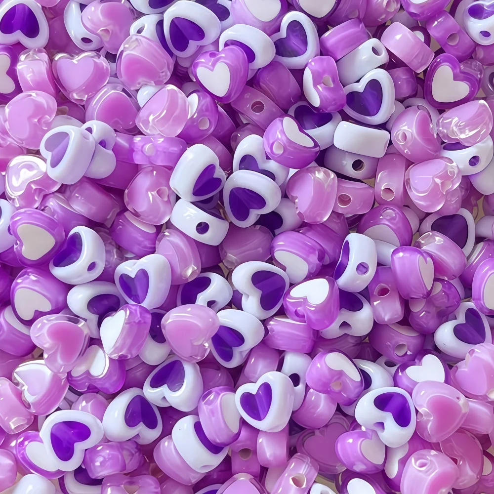 9mm 120pcs 4 Styles, Heart Mixed, 4 Colors. Can Be Used for Making Accessories Such as Bracelets, Necklaces image 3