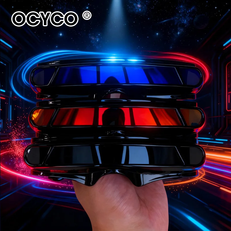OCYCO Futuristische Vintage Quadratische Polarisierte Sonnenbrille für Männer und Frauen Luxusmarken-Designer Herren-Sonnenbrille zum Fahren und Angeln