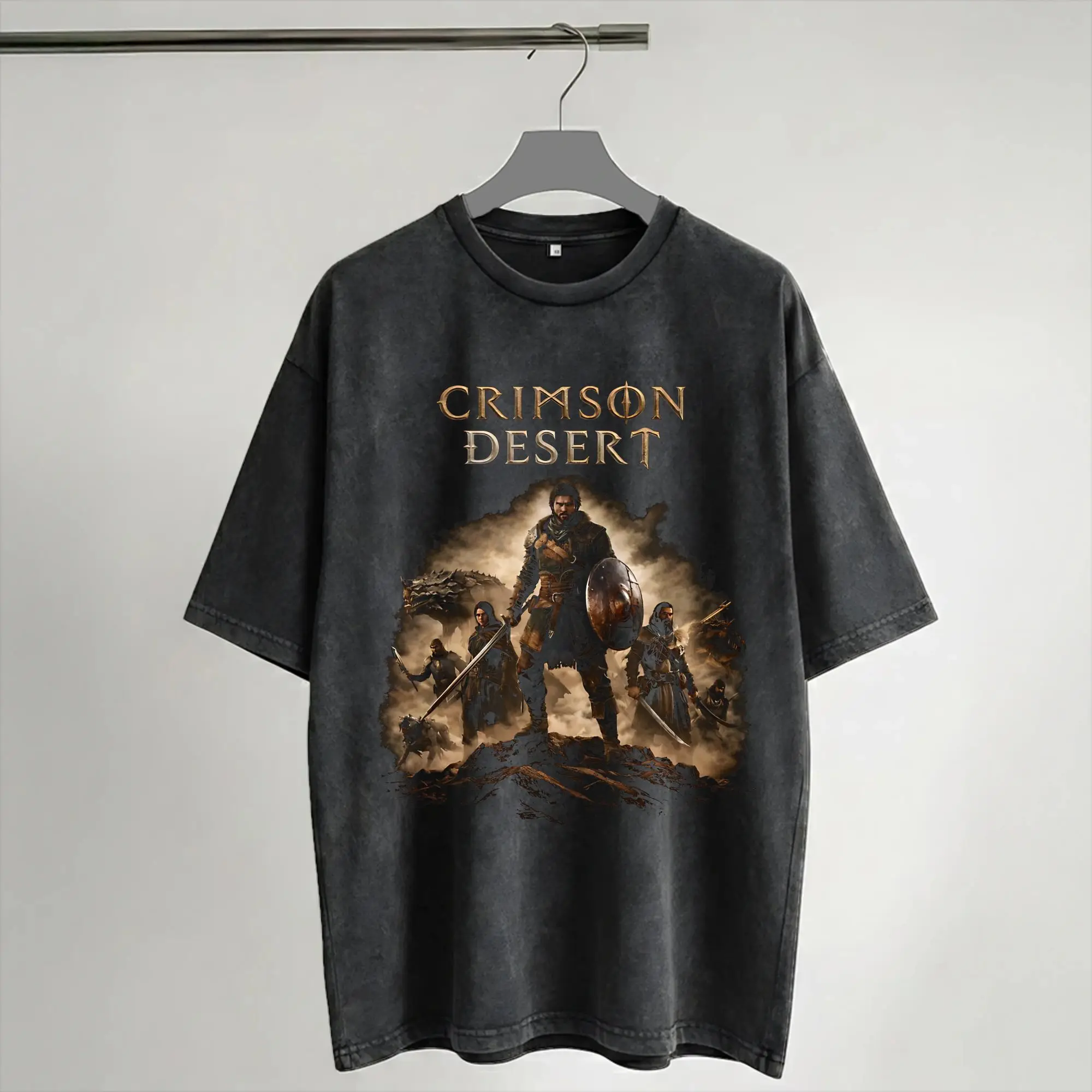 2026 Pearl abyss crimson desert  Washed T Shirts Merch Oversize T-Shirts  for Men Women Tee