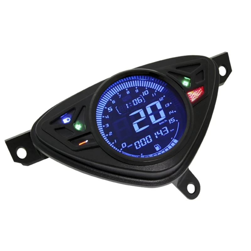 

4X Motorcycle Speed Meter With Color LCD Temperature Oil Gauge Adjustable Odometer For Yamaha Mio