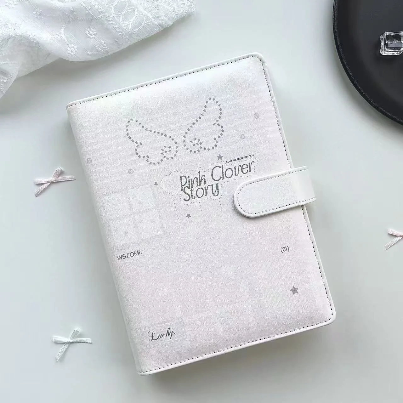 MINKYS PU-Leder Engelsflügel Niedlicher A5 Kpop Fotokarten-Sammelordner Idol-Fotokarten-Buch Idol-Aufbewahrungsalbum Schreibwaren – Detail 1