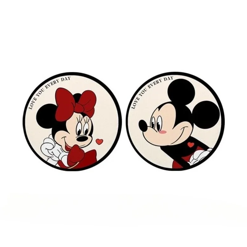 ميكي ميني ماوس الوقايات سيارة زينة حامل الكأس عدم الانزلاق المفارش الكرتون أنيمي المضادة للانزلاق إدراج الوقايات منصات الداخلية #4