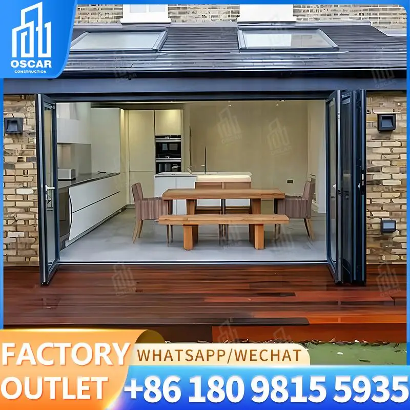 

Customizable High function Double folding Door Ideal for European Office Spaces Factory made Bifold Door