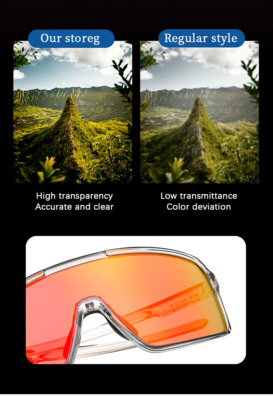 ELICIT Fahrradbrille für Männer und Frauen, Mountainbike-Brille, Outdoor-Sport, Laufen, Wandern, UV400-Schutzbrille, MTB-Fahrbrille – Detail 4