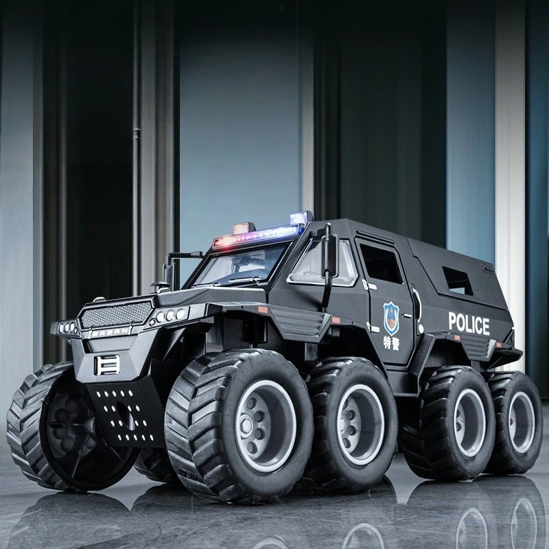 Jianyuan 1:32 Conqueror Simulation Alloy Children's Off-road Vehicle Children's Sound and Light Return Force Multi-door Toy Car