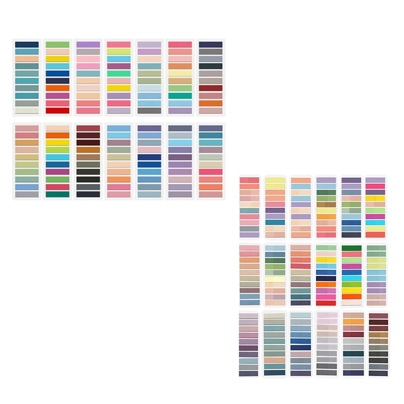 本と本のセット、140色、付箋、クリア、モランディ、ノートブック用マーカー、使いやすい (2800個)