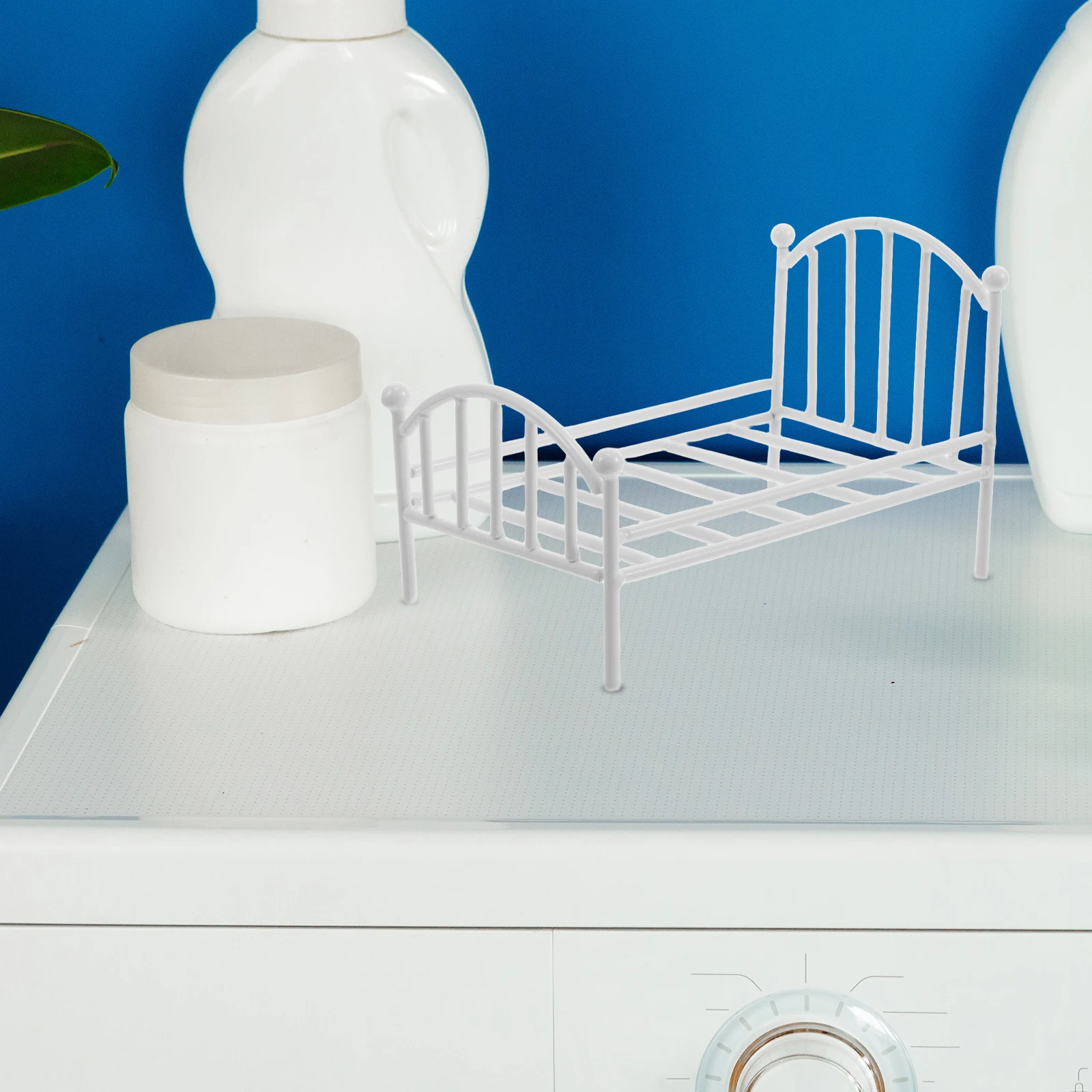 小さなベッド植木鉢スタンドドールハウスミニ家具装飾リビングルーム風景小道具鉄装飾ベッド