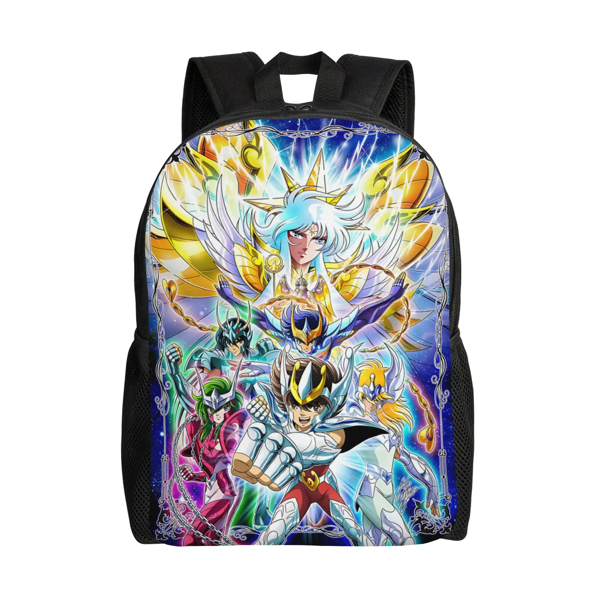 Mochila Bandai Saint Seiya, Bolsa Ita, Mochila Escolar de Doble Uso, Gran Capacidad
