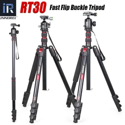 RT30 profissional tripé monopé, liga de alumínio, Fast Flip Lock, Viagem High Camera Stand, DSLR Camera, filmadora, 36 milímetros Ballhead