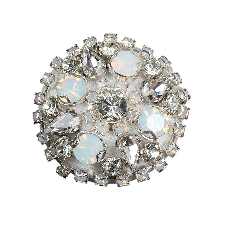 

Новый стиль, ручная работа, сшитая бисером пряжка, высококачественные пуговицы со стразами, сделай сам, пальто, меховые модные декоративные пуговицы