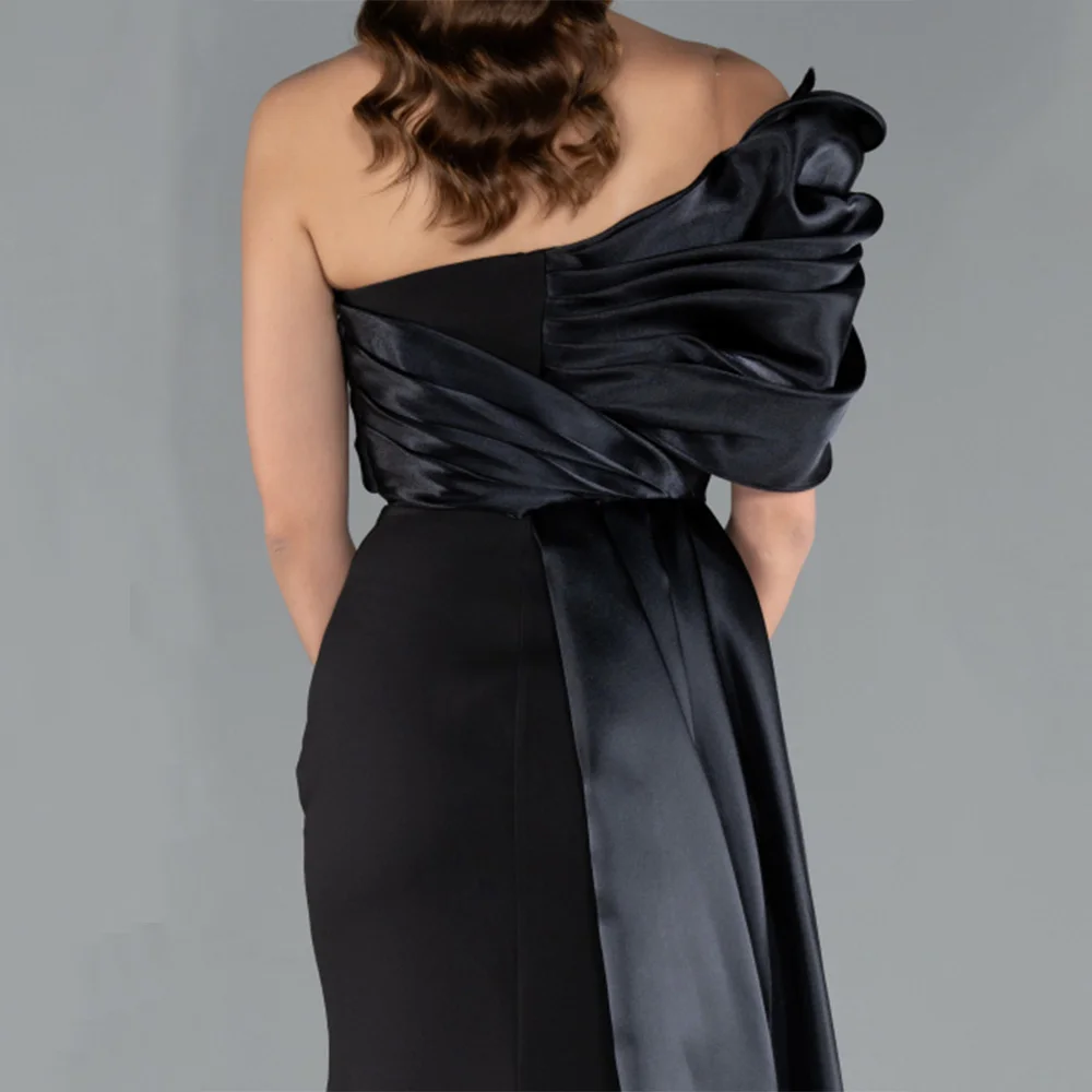 فستان سهرة كلاسيكي عالي الجودة من Dream Jersey بطول الأرض بكتف واحد للحفلات الراقصة على شكل زهرة فيستدوس دي فييستا مخصص