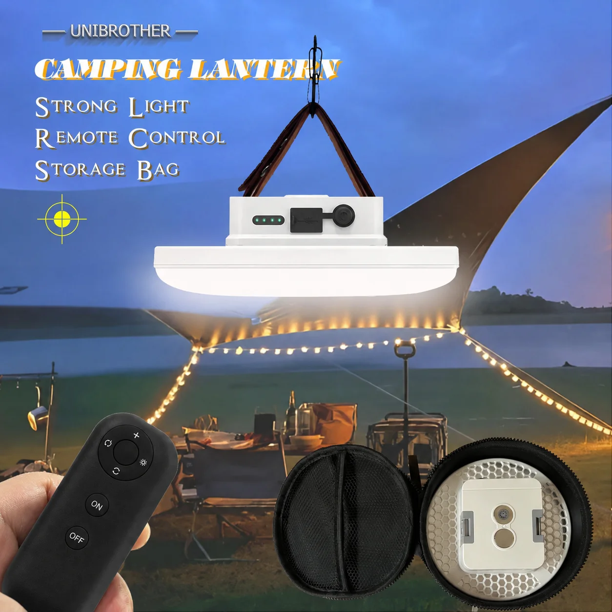 Remote Control Rechargeable LED Magnet Camping Lantern 13500mAh Powerful Portable Flashlight Fishing Light Floodlight Tent Lamp