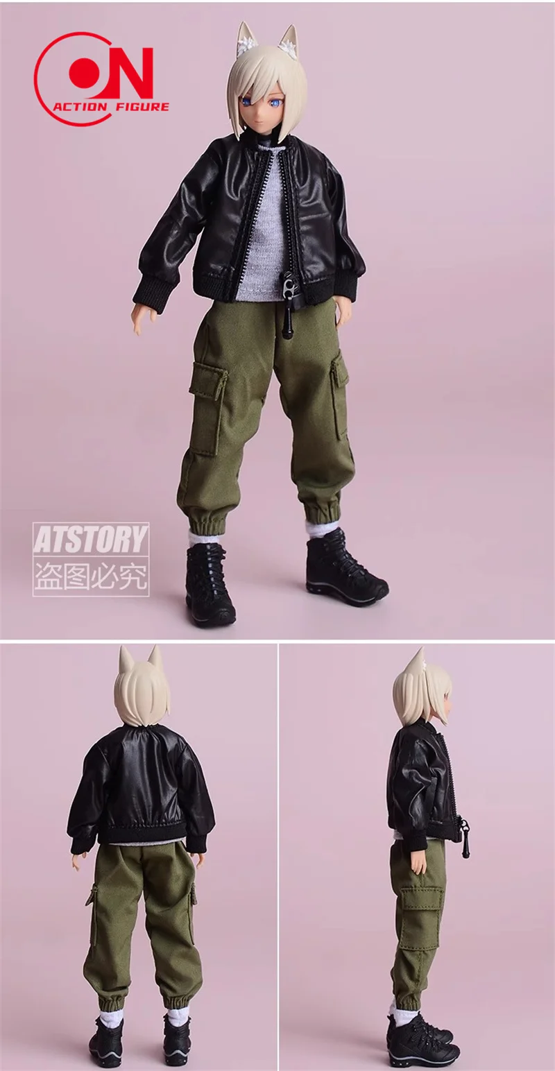 1/12 Schaal Vliegende Jas Jas Kleding Model Fit 6 "Romankey X COWL TBL Vrouwelijke Soldaat Action Figure Body pop