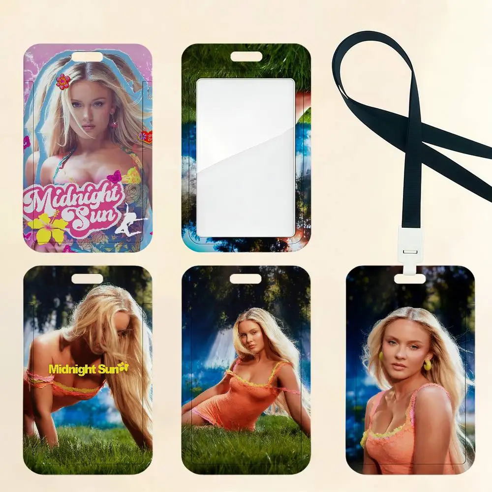 Singer Zara Larsson Midnight Sun Card Holder Cardcase Home Use Bank Credit Student ID Subway Work Permit Protective Sleeve